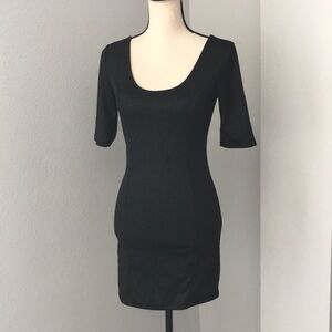 ❤️3X20 DELIRIOUS Women Sparkling Short Sleeves black bodycon mini dress | M